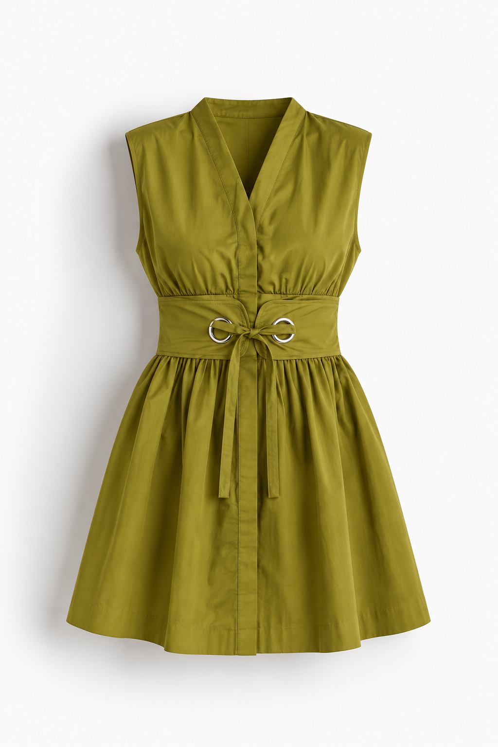 Chartreuse Flared Dress